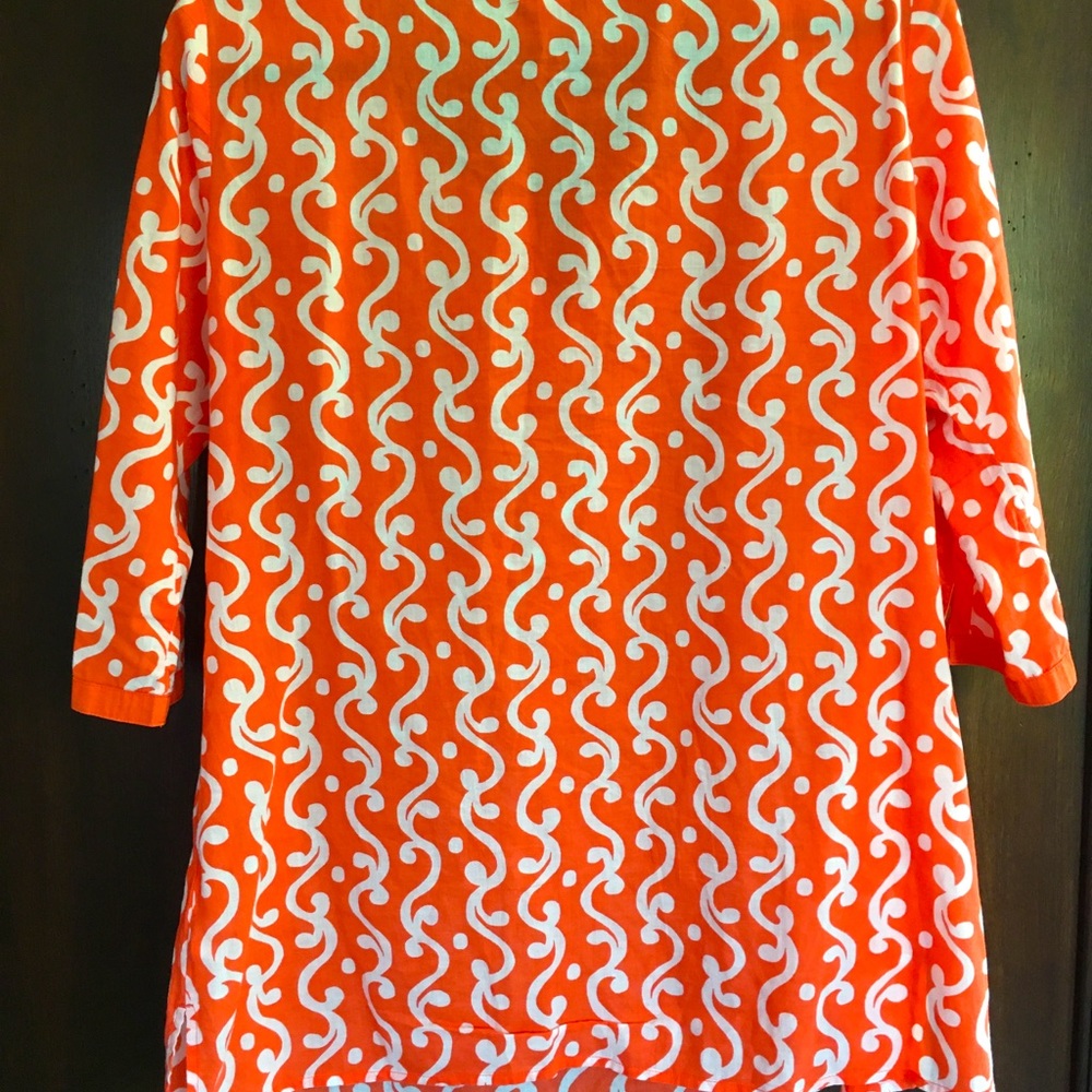 Old Navy Orange and white Tunic Medium - Picture 2 of 3